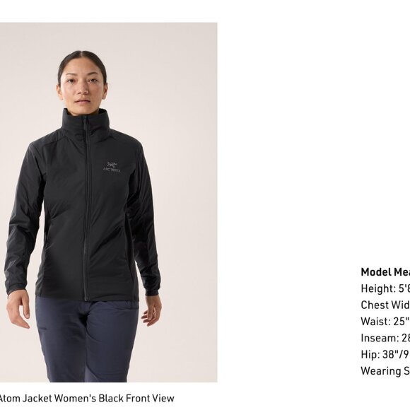 Arc'Teryx Atom Jacket Black, Small, Like New - Picture 2 of 9